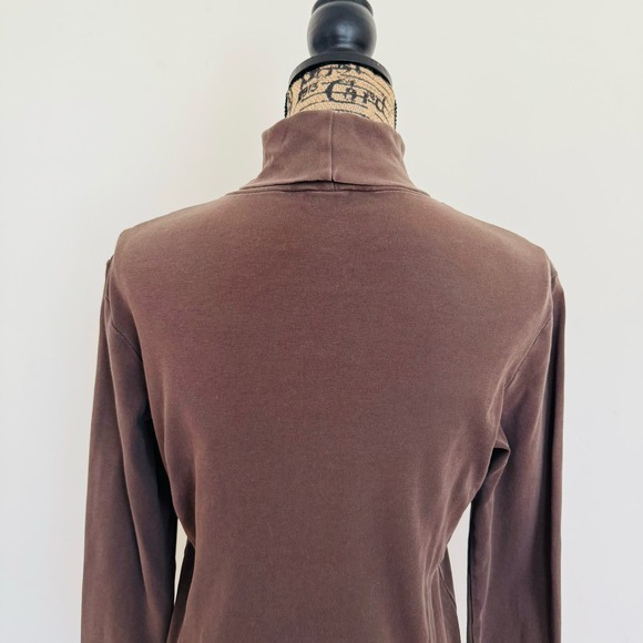 GAP Stretch Womens Brown Cotton Turtleneck Size Medium - Picture 4 of 6